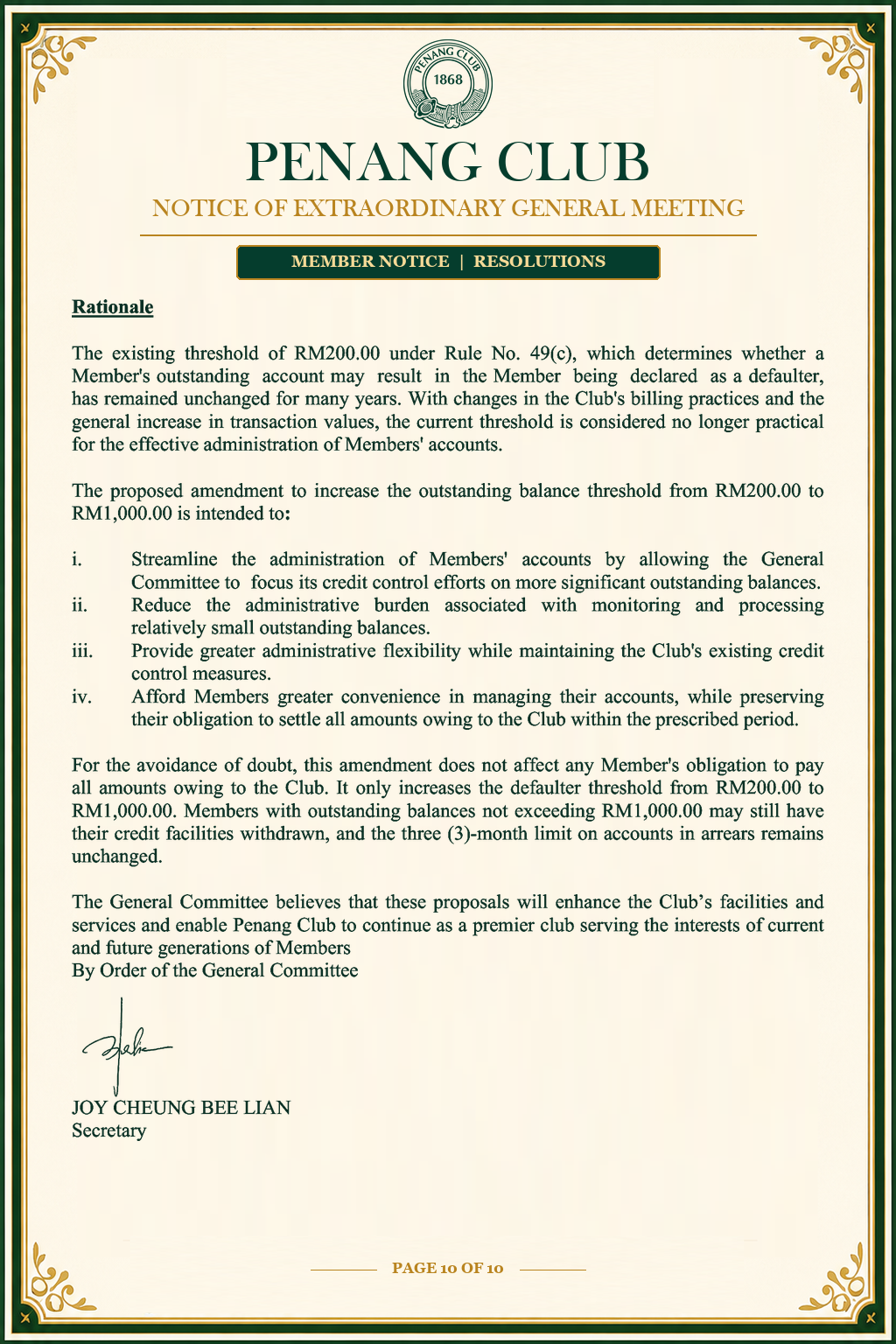 Extraordinary General Meeting image 10