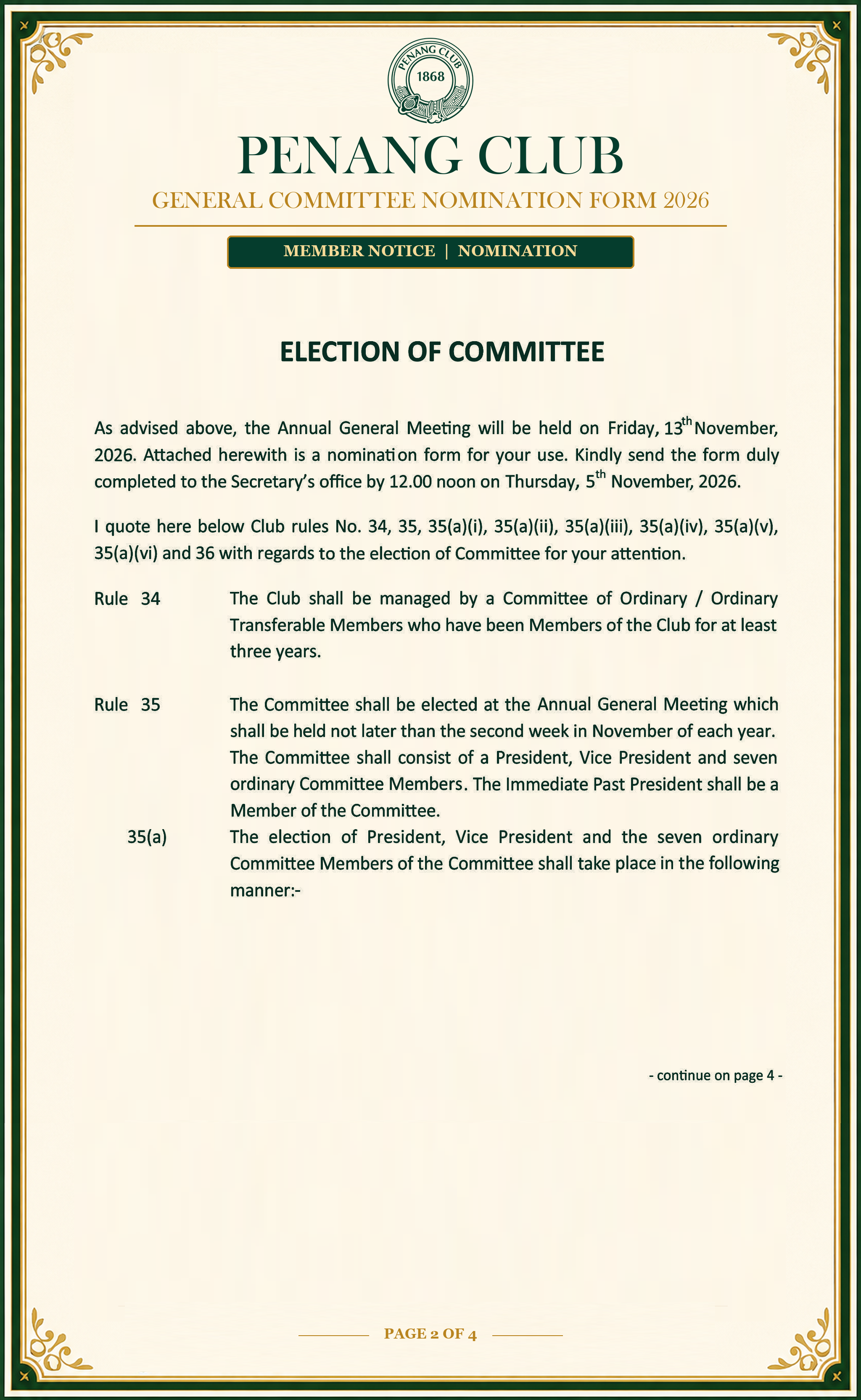 General Committee Nomination Form 2026 - page 2